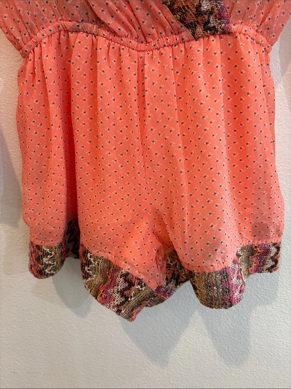 Truly Me Orange Brown  Long Sleeve Girls One-Piece Romper